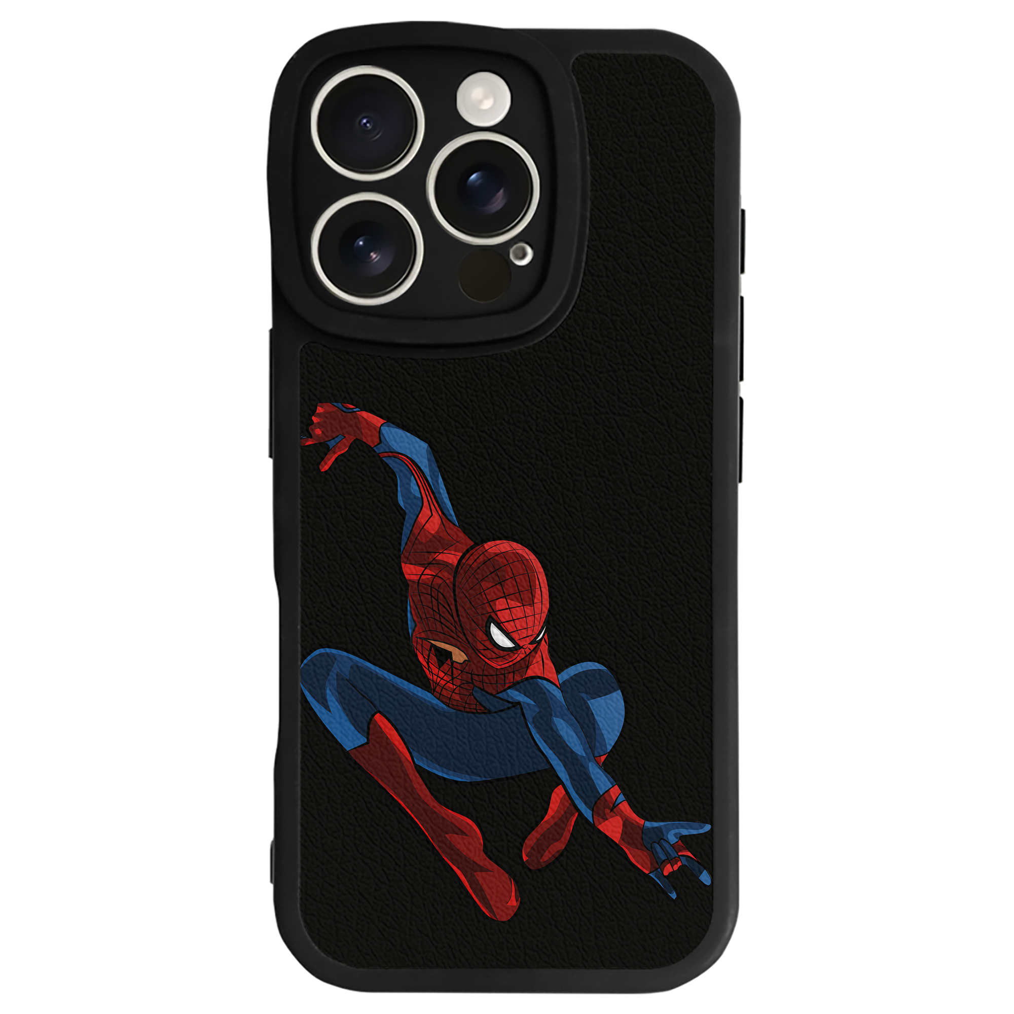 Spider Man スパイダーマン 【iPhone 16シリーズ対応】シリコンスマホケース（レザー調） 材質：シリコン